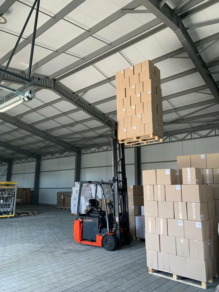 Warehouse built from sandwich panels