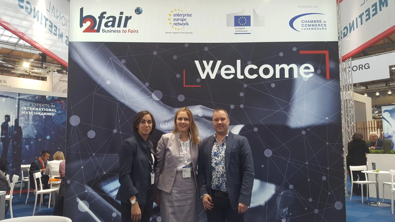 Team at the b2fair business matchmaking event