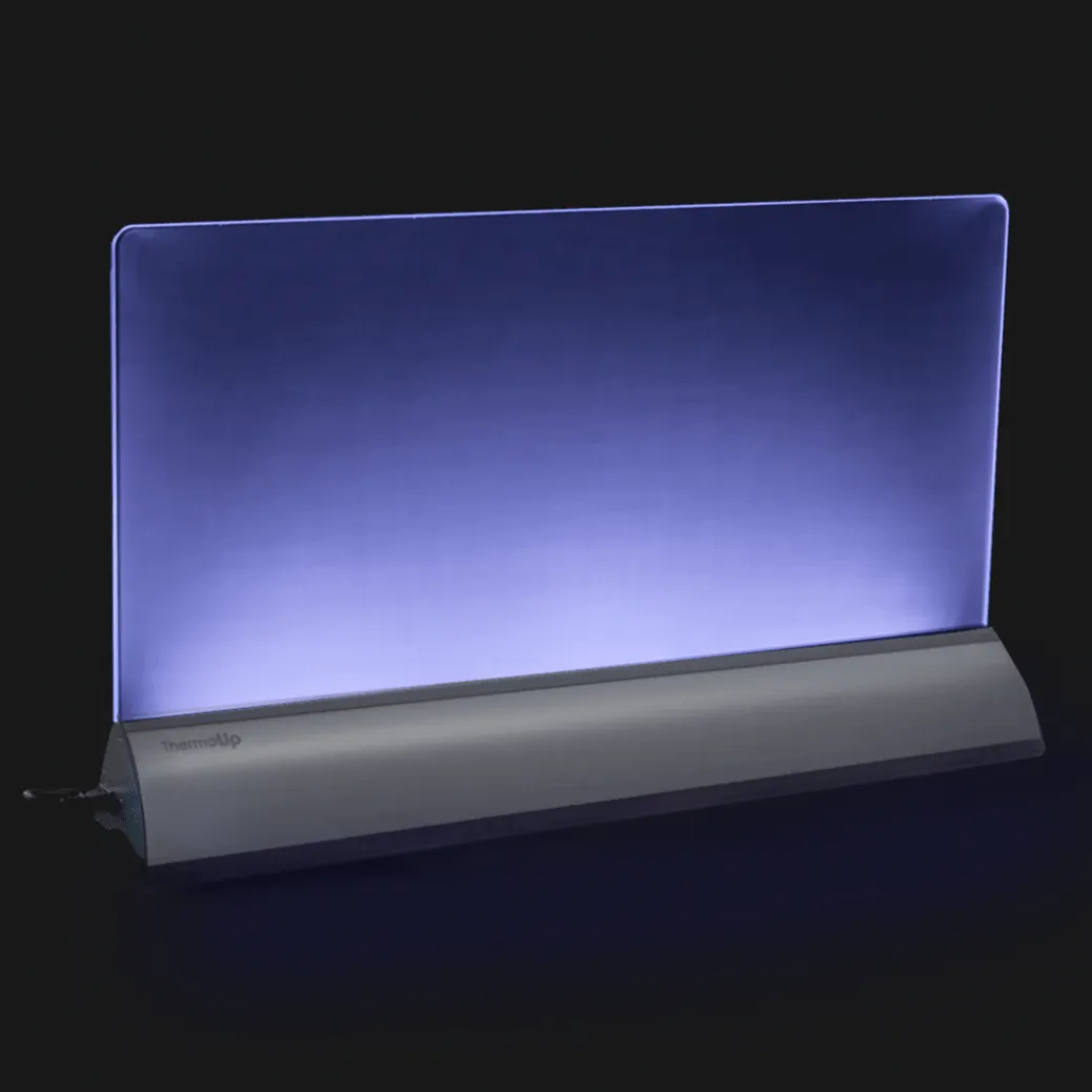 ThermoUp heater glowing in the dark